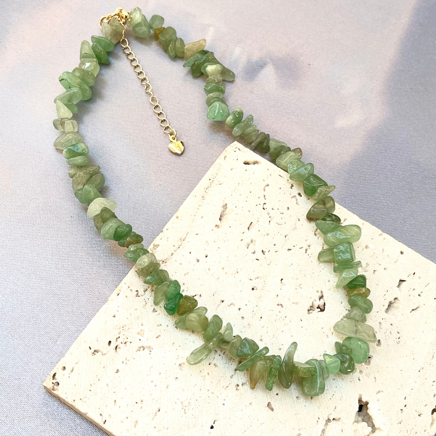 Green Aventurine Crystal Stone Choker Necklace