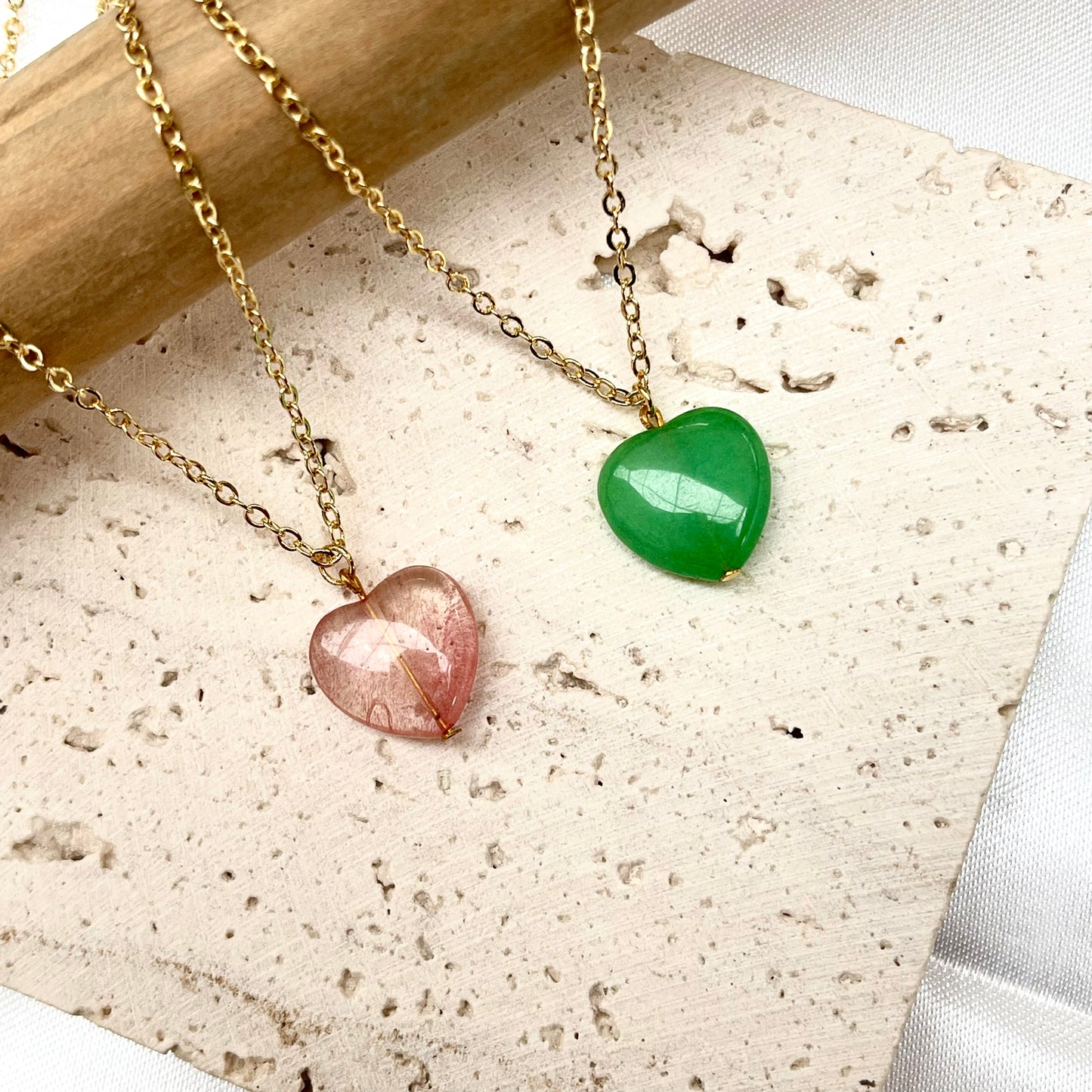 Crystal Stone Heart Necklace