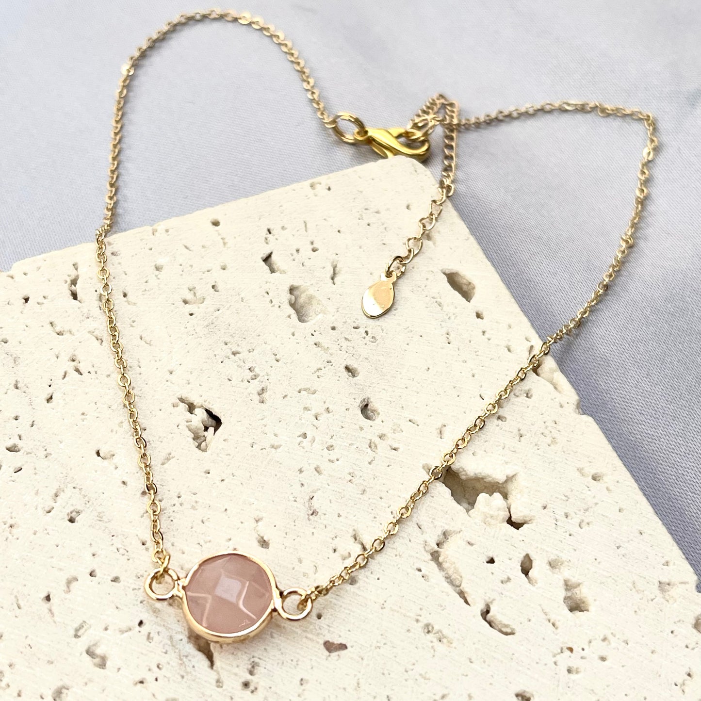 Rose Quartz Choker Necklace