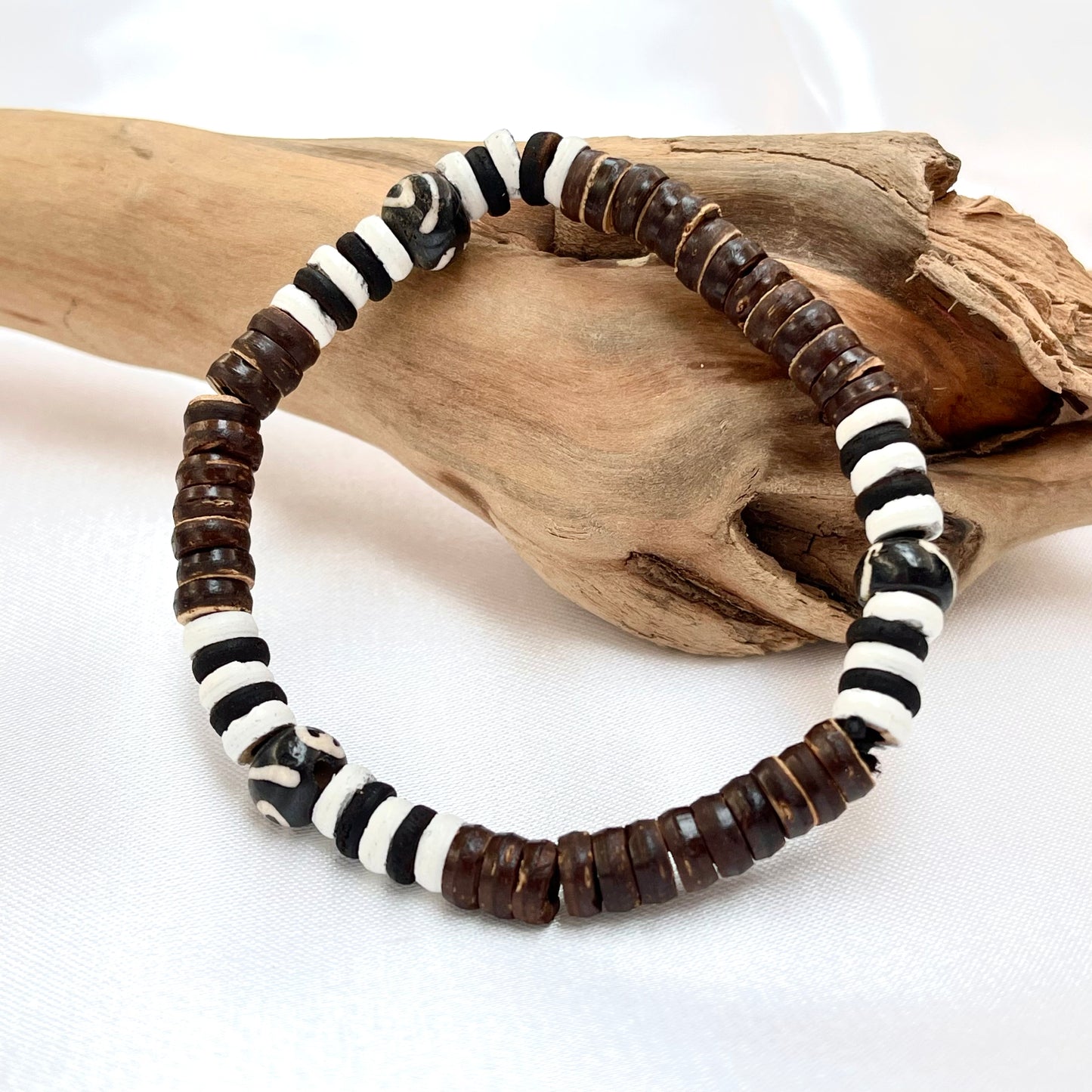 Wooden Bead Stretch Bracelet