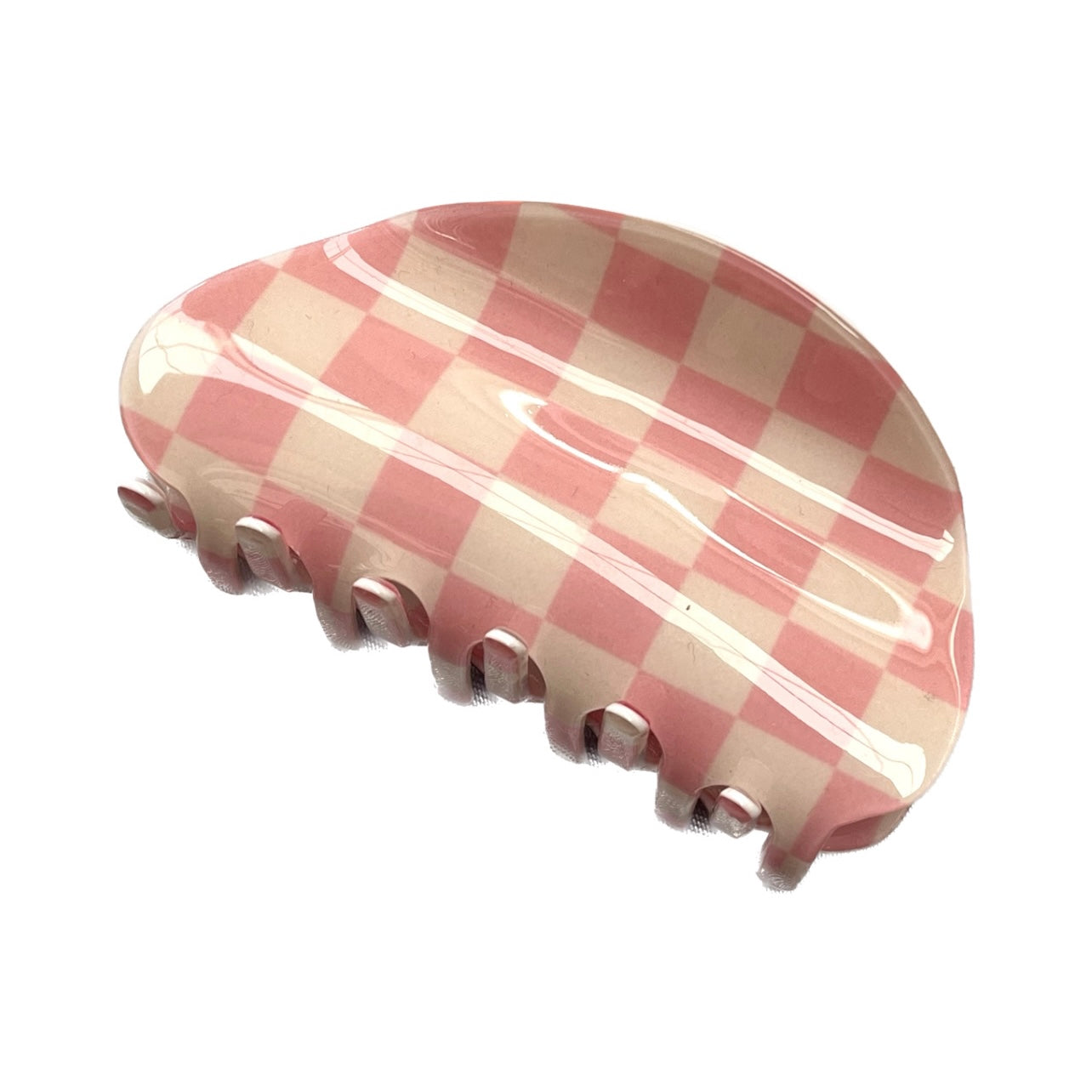 Checker Hair Claw Clip