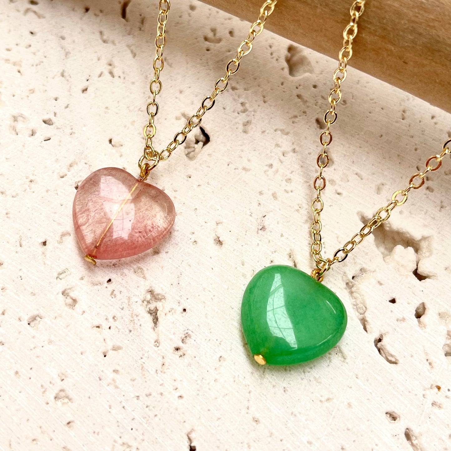 Crystal Stone Heart Necklace