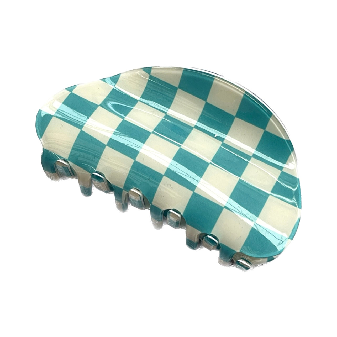 Checker Hair Claw Clip