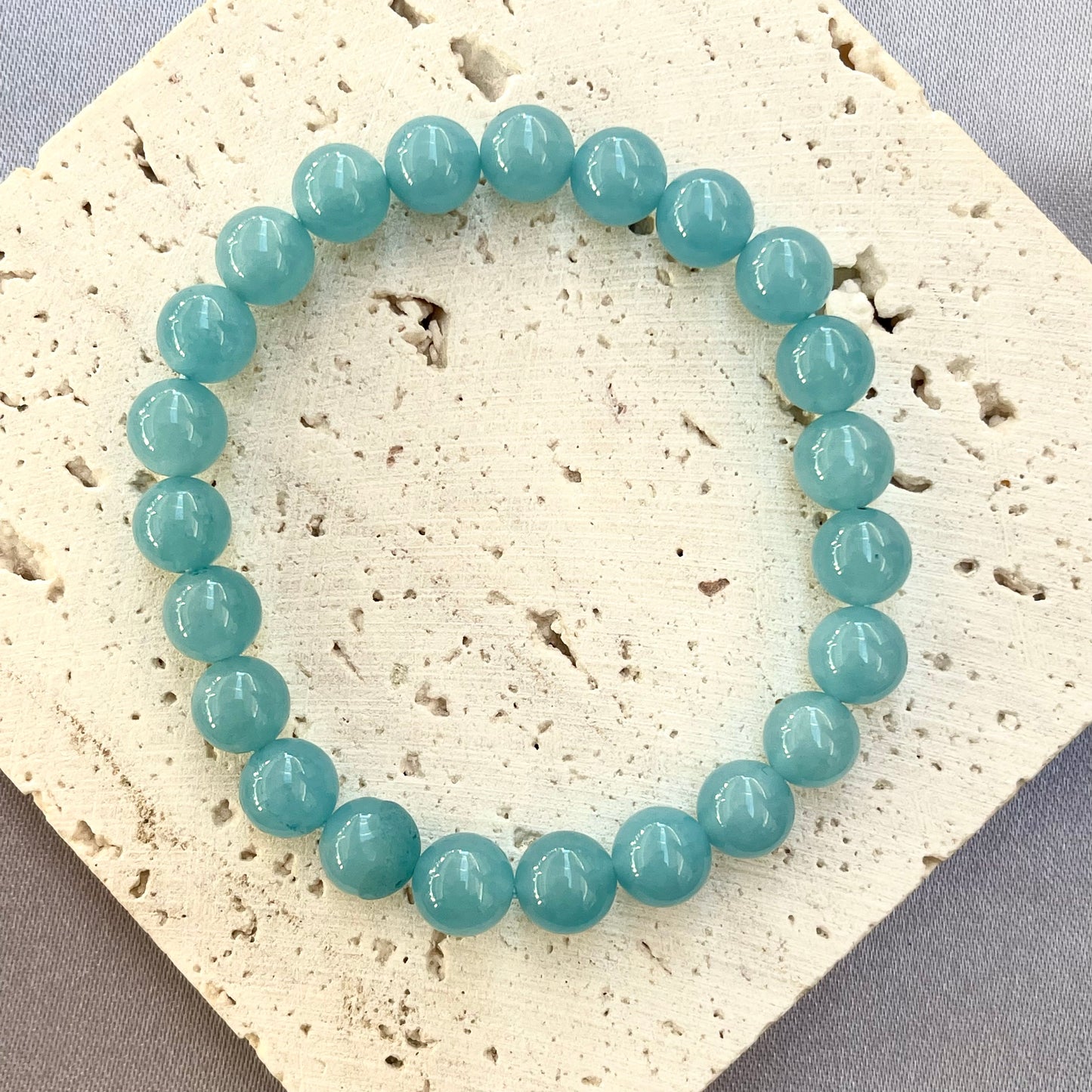 Aquamarine 8 mm Stretch Bracelet