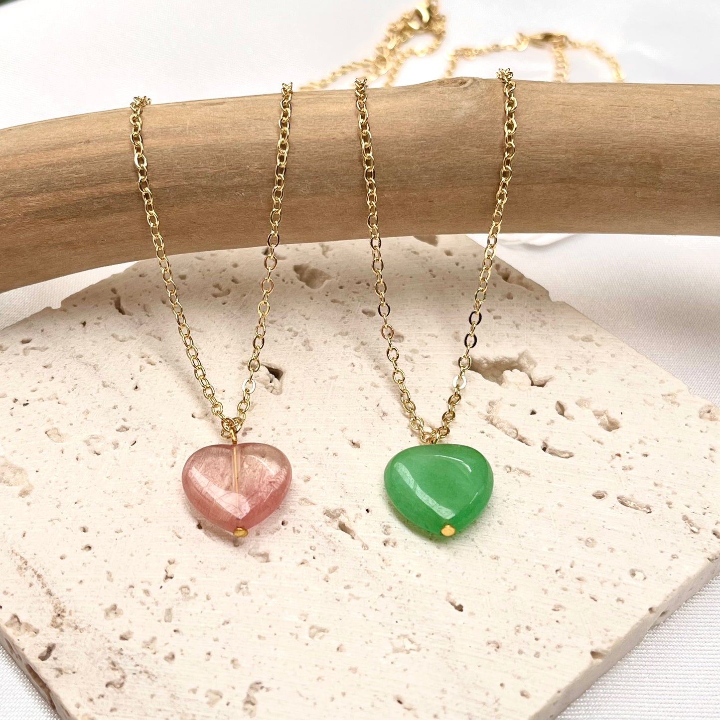 Crystal Stone Heart Necklace