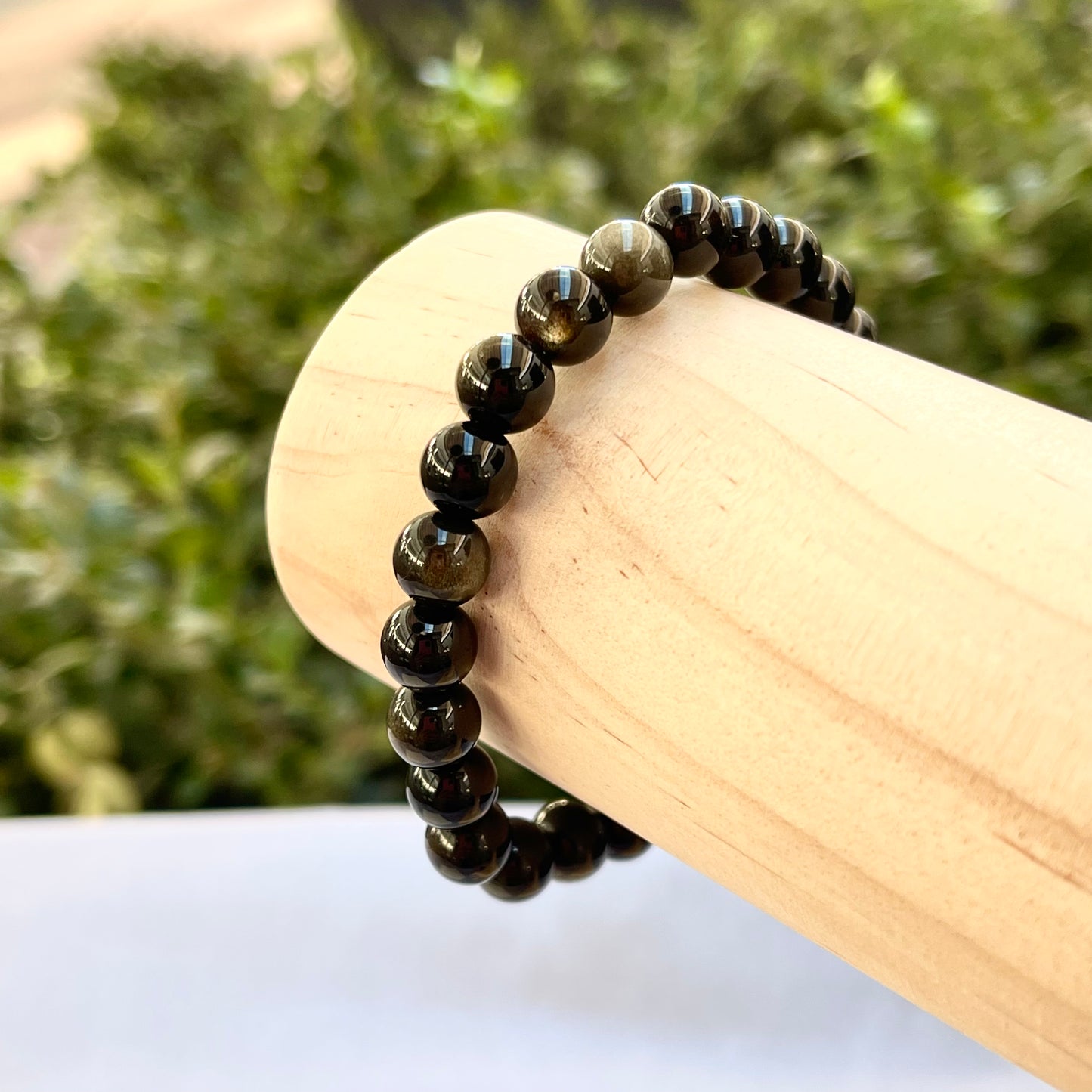 Golden Sheen Obsidian 8 mm Stretch Bracelet