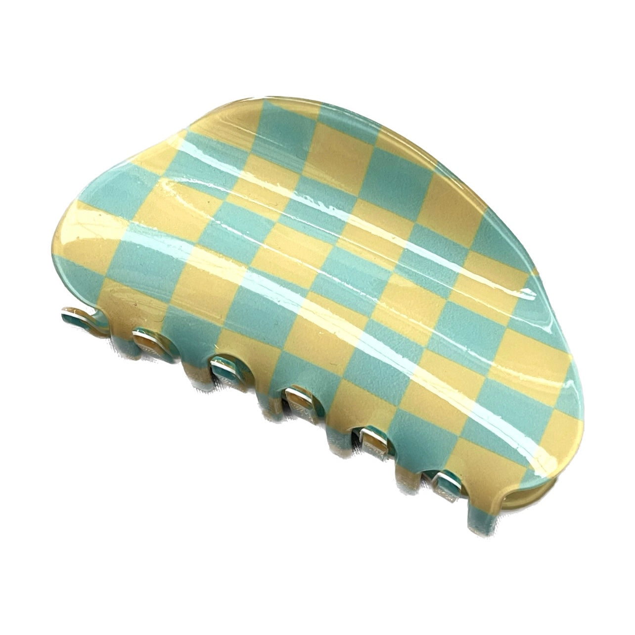 Checker Hair Claw Clip