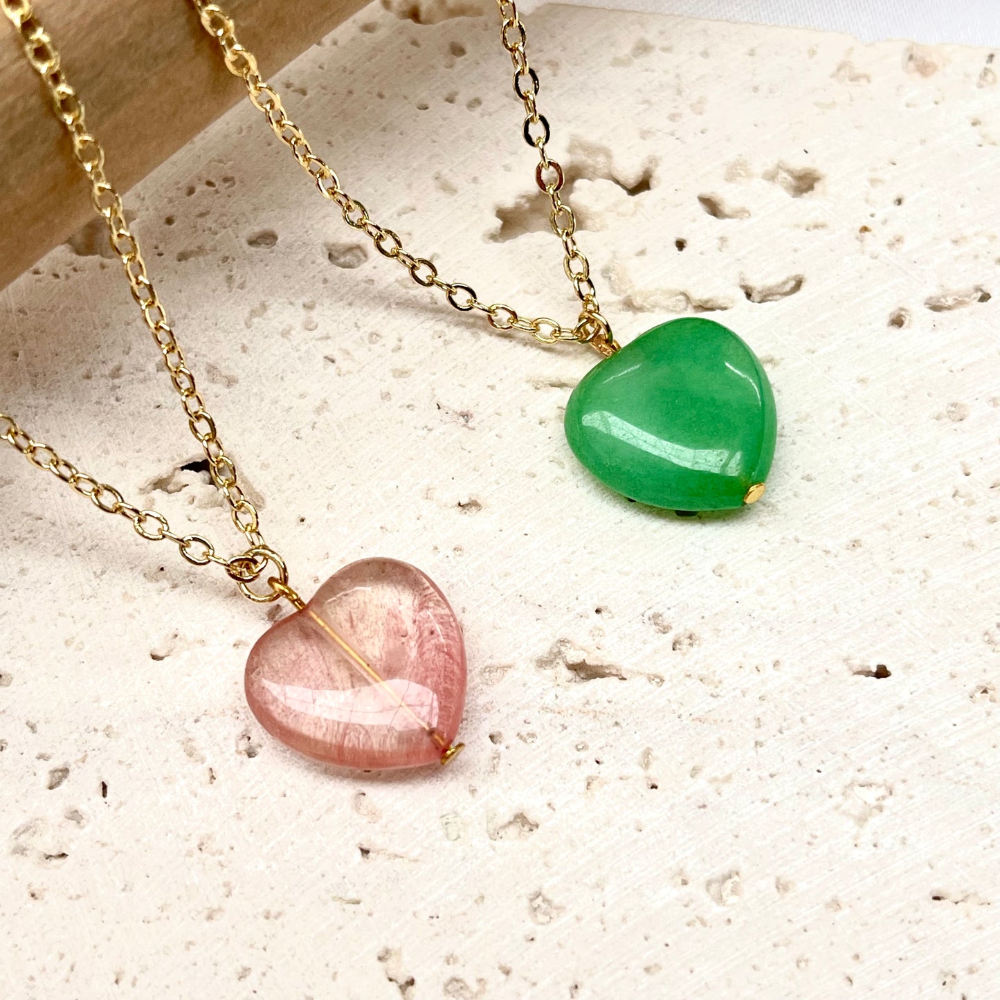 Crystal Stone Heart Necklace