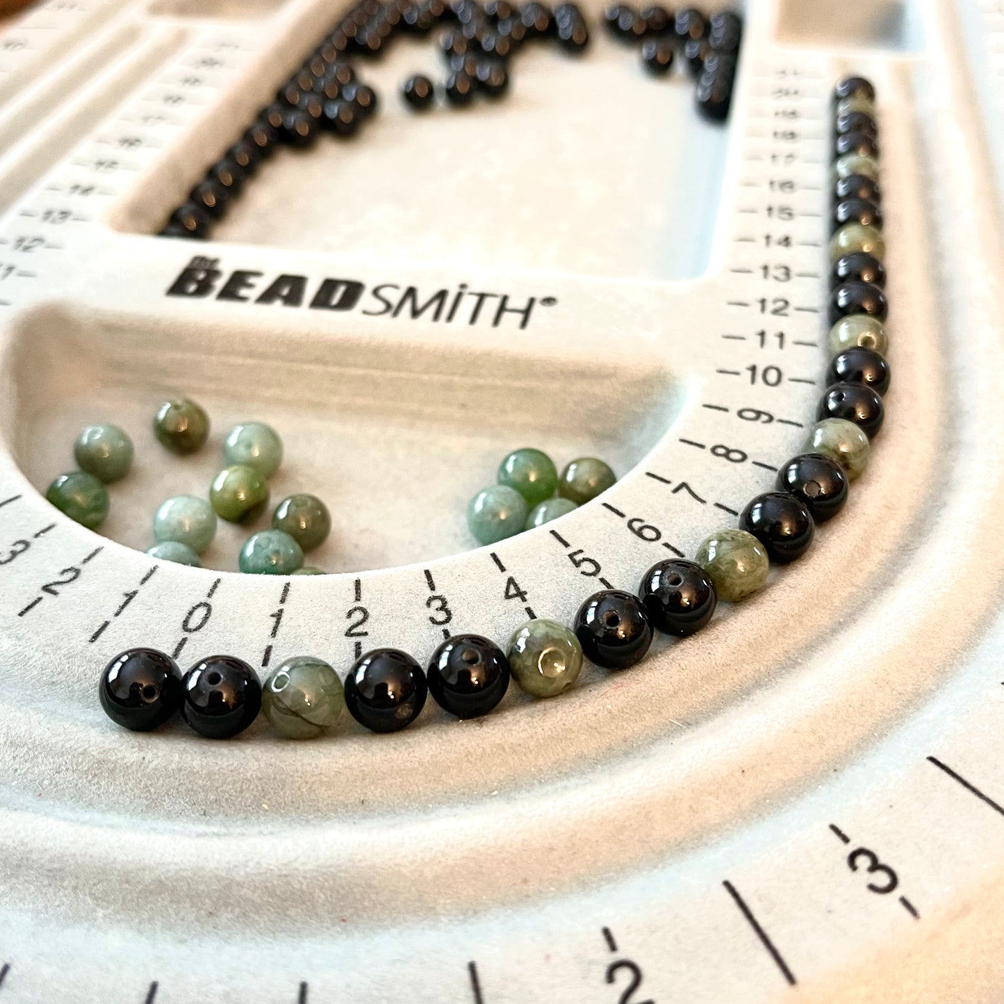 Onyx + Jade Stretch Bracelet