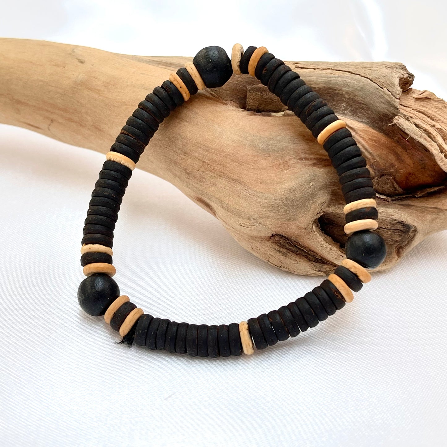 Wooden Bead Stretch Bracelet