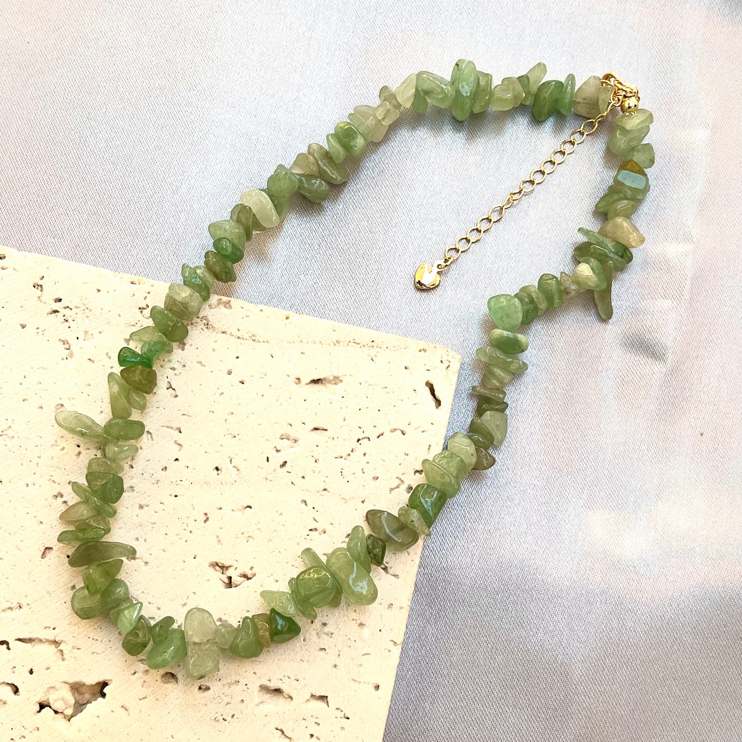 Green Aventurine Crystal Stone Choker Necklace