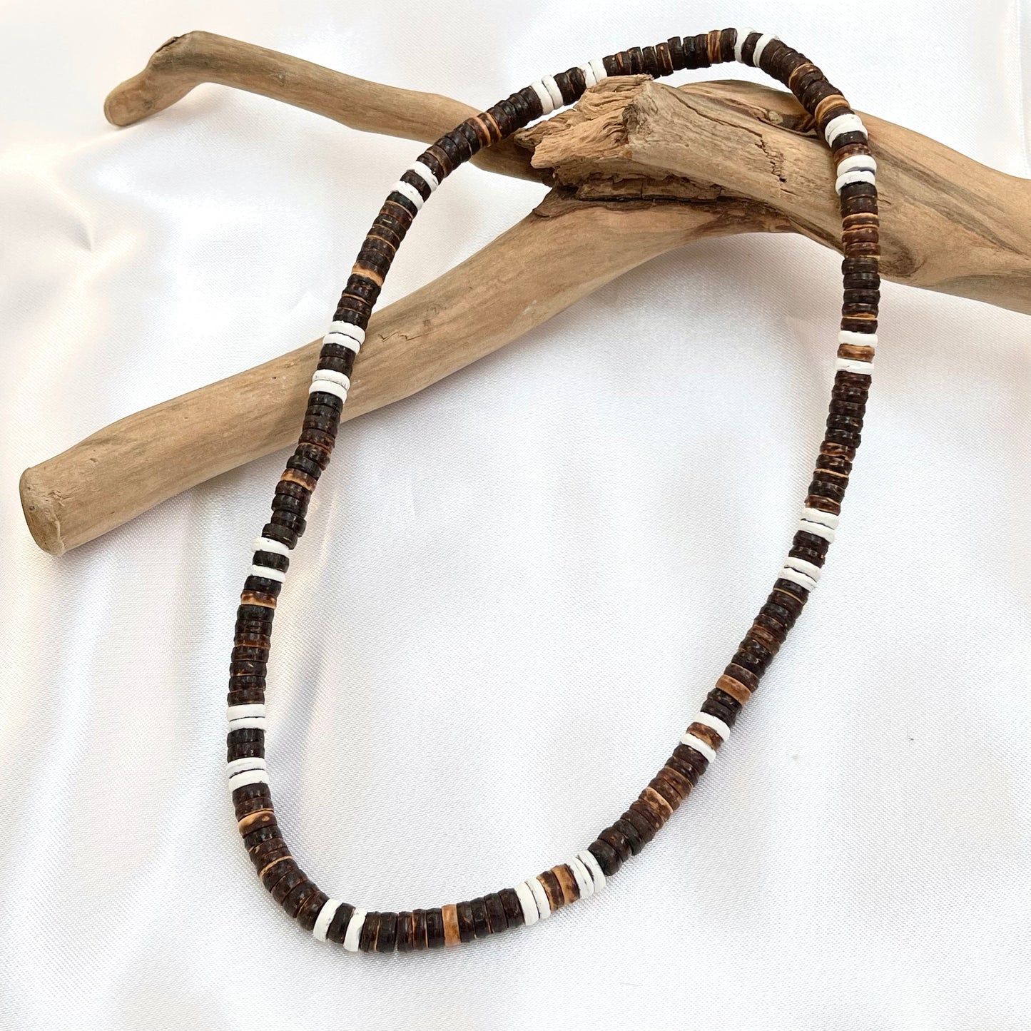 Wooden Bead Stretch Necklace