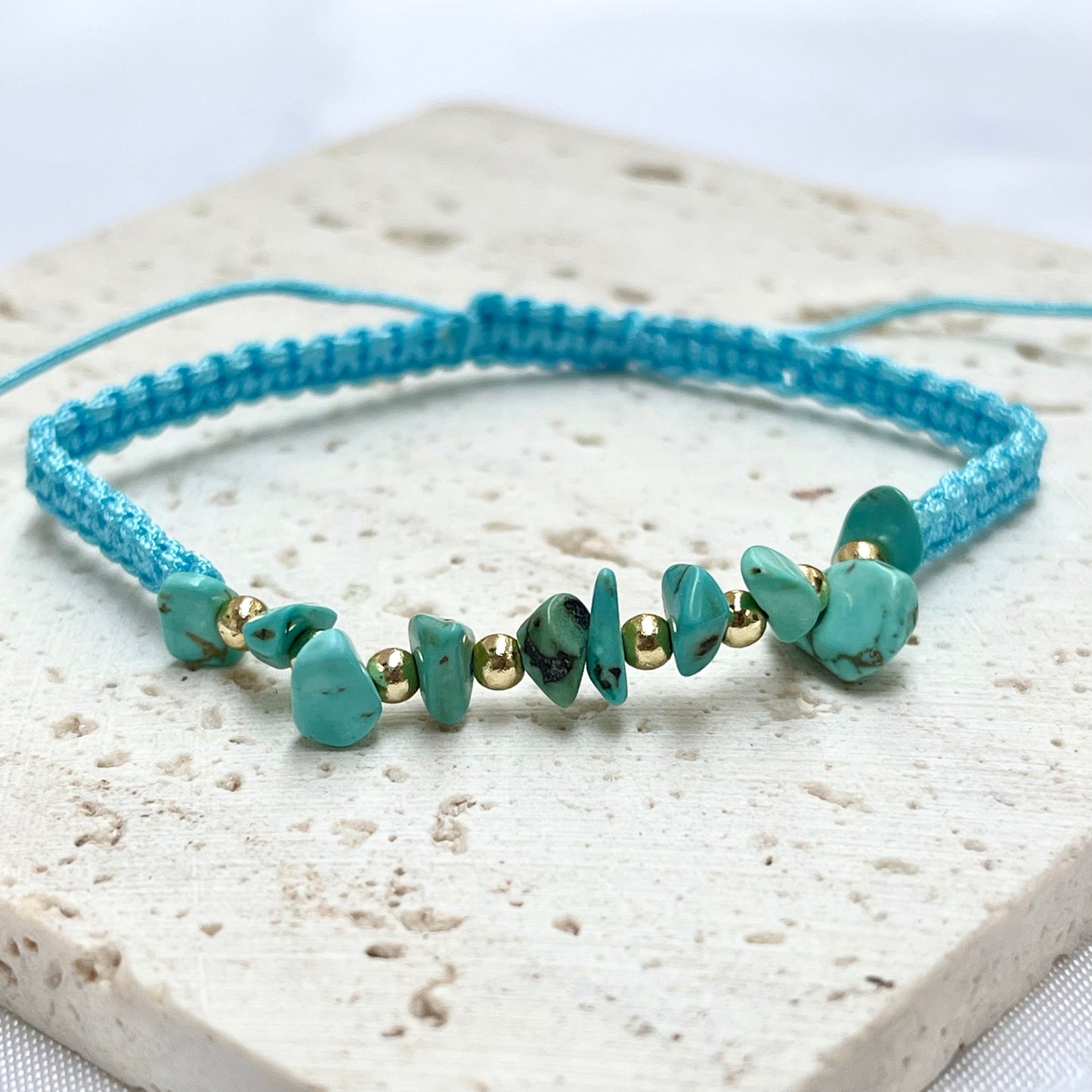 Braided Chip Stone Bracelets