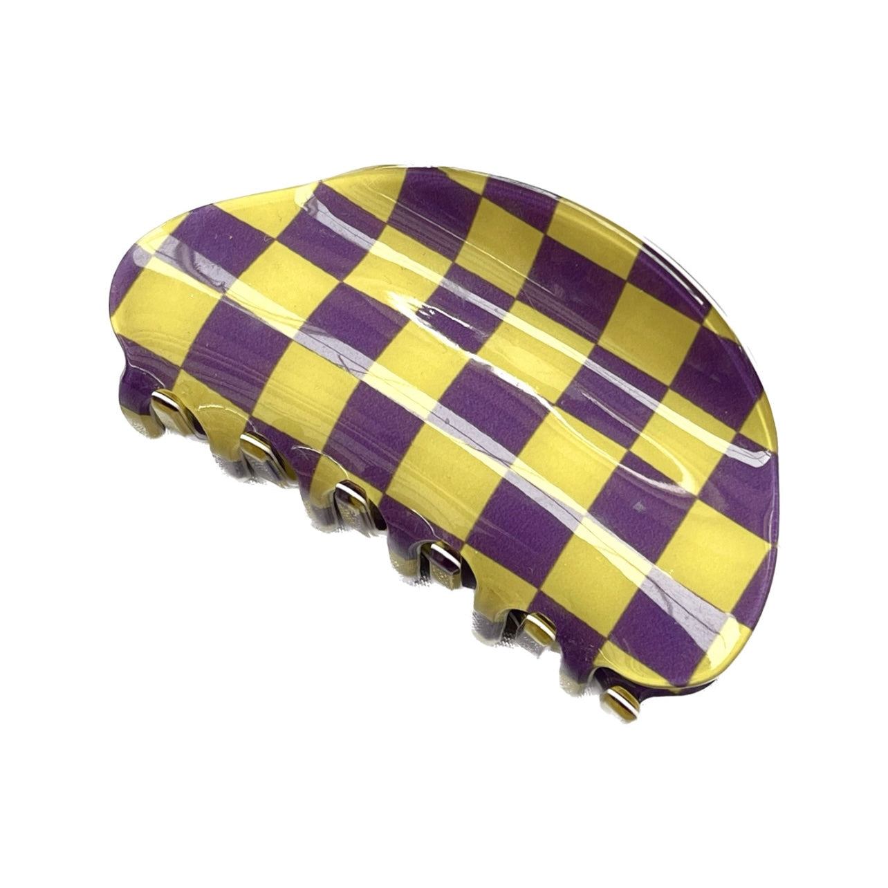 Checker Hair Claw Clip