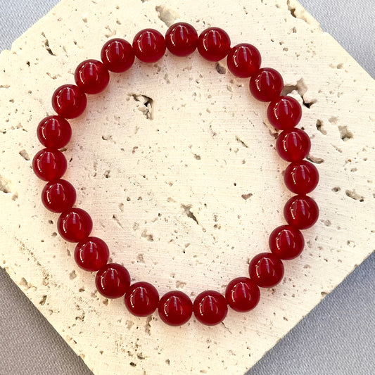 Red Ruby 8 mm Stretch Bracelet