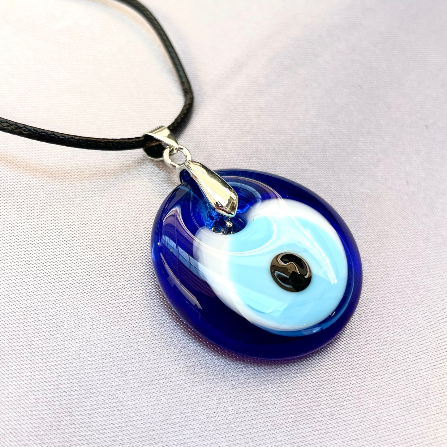 Evil Eye Glass Pendant Necklace