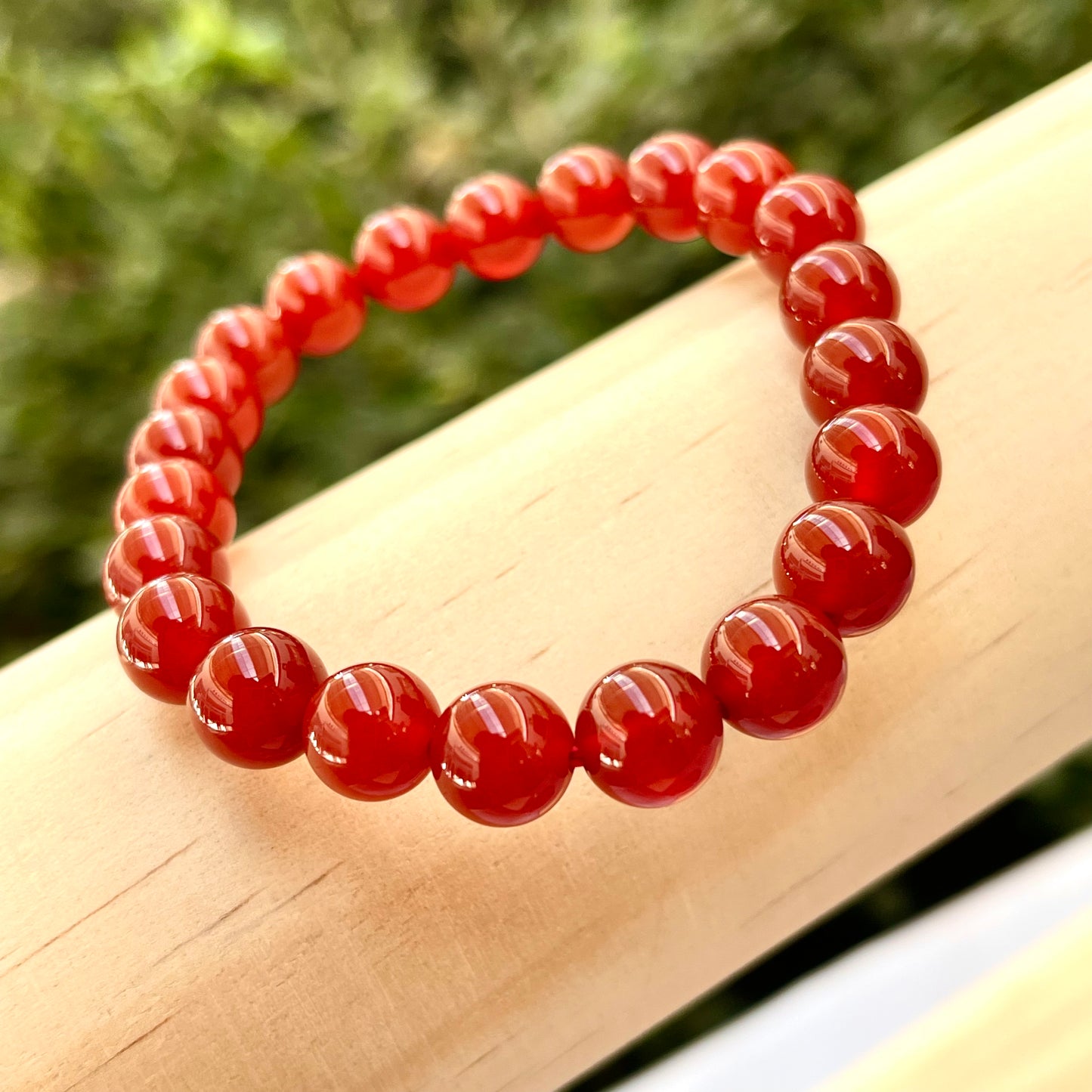 Carnelian 8 mm Stretch Bracelet