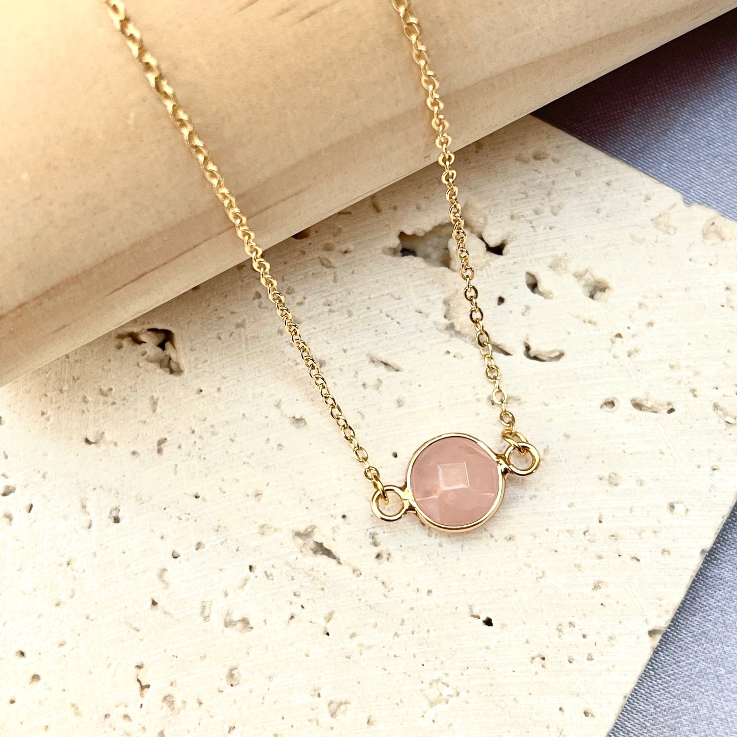 Rose Quartz Choker Necklace