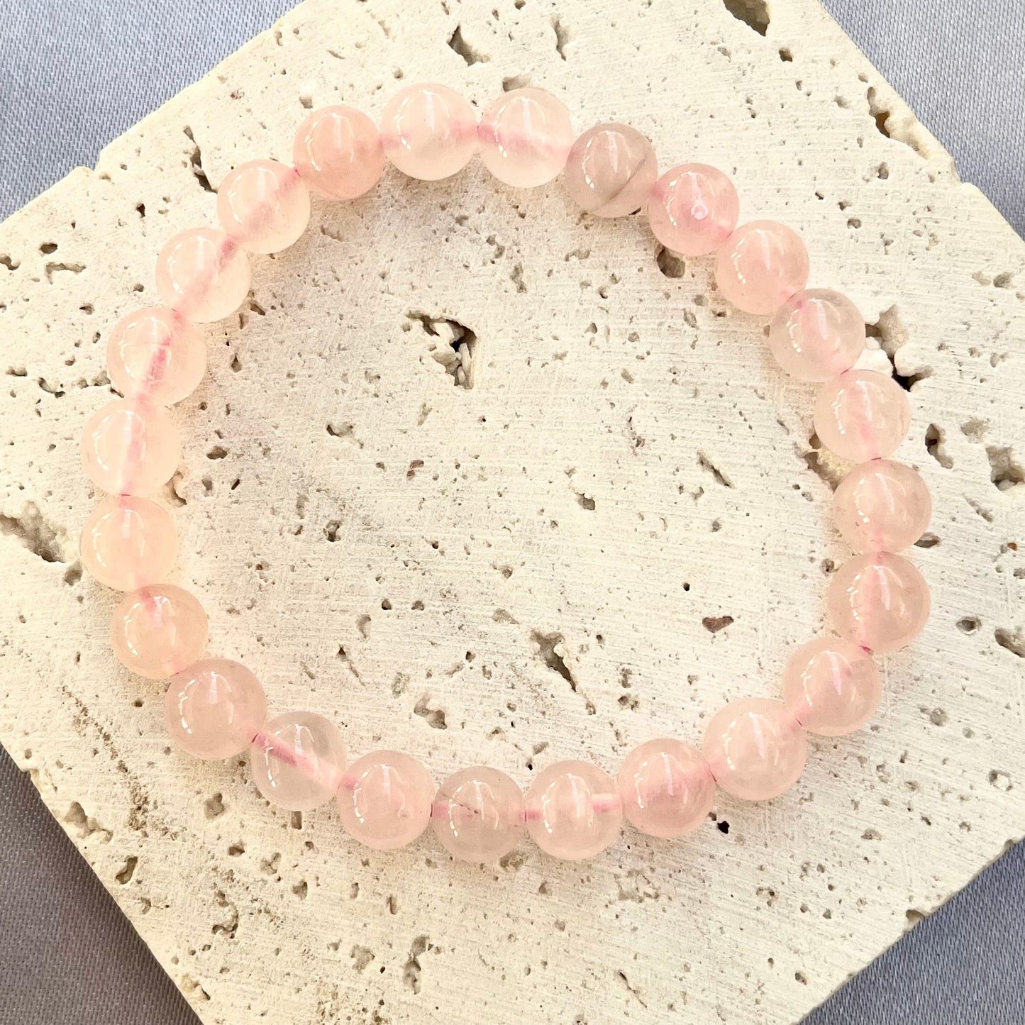 Rose Quartz 8 mm Stretch Bracelet