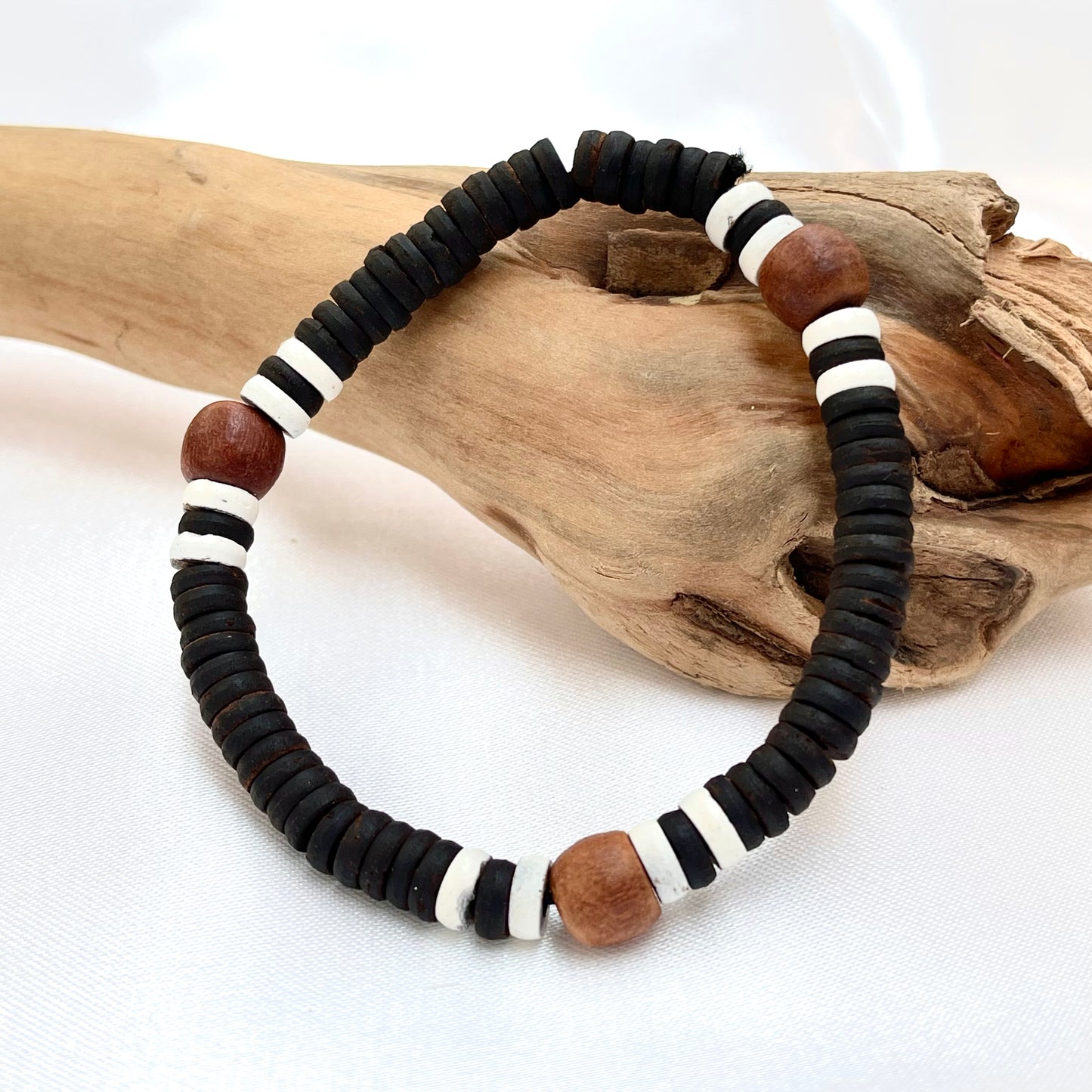 Wooden Bead Stretch Bracelet