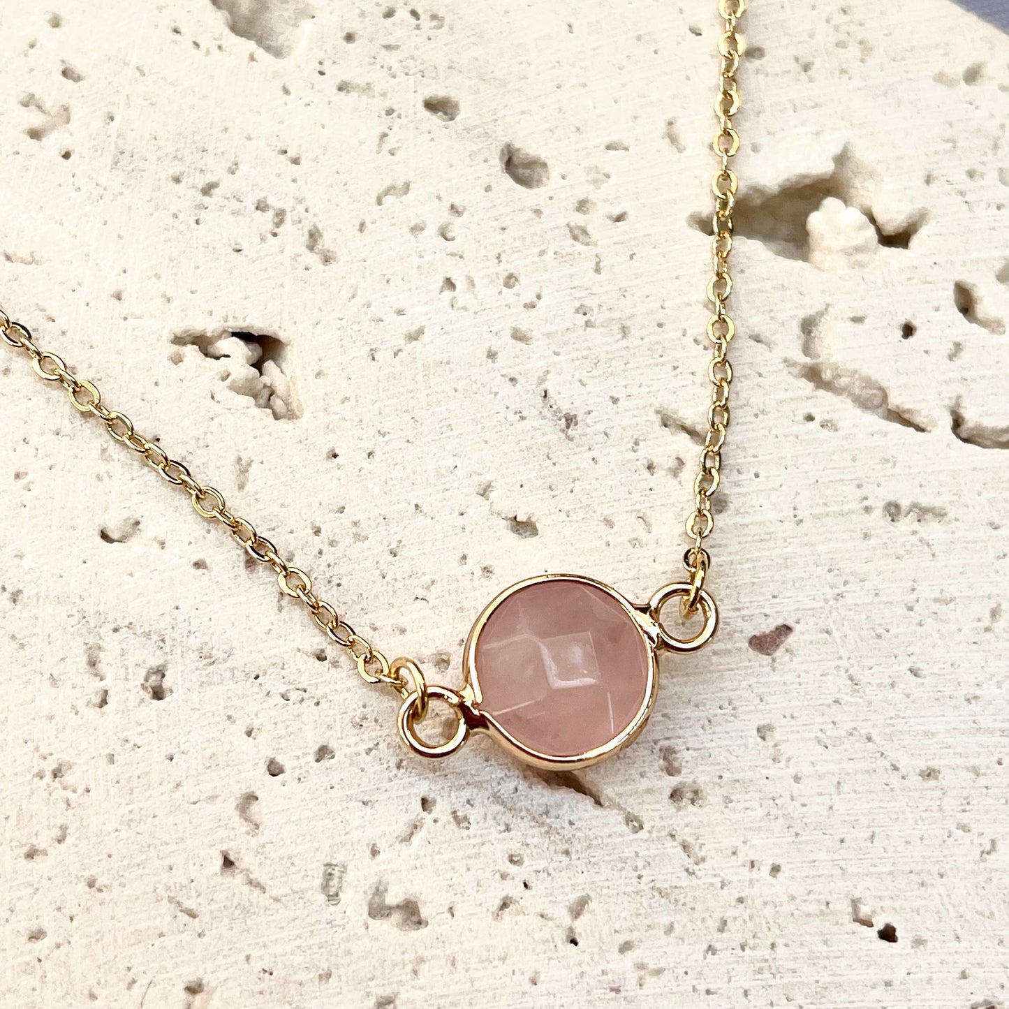 Rose Quartz Choker Necklace