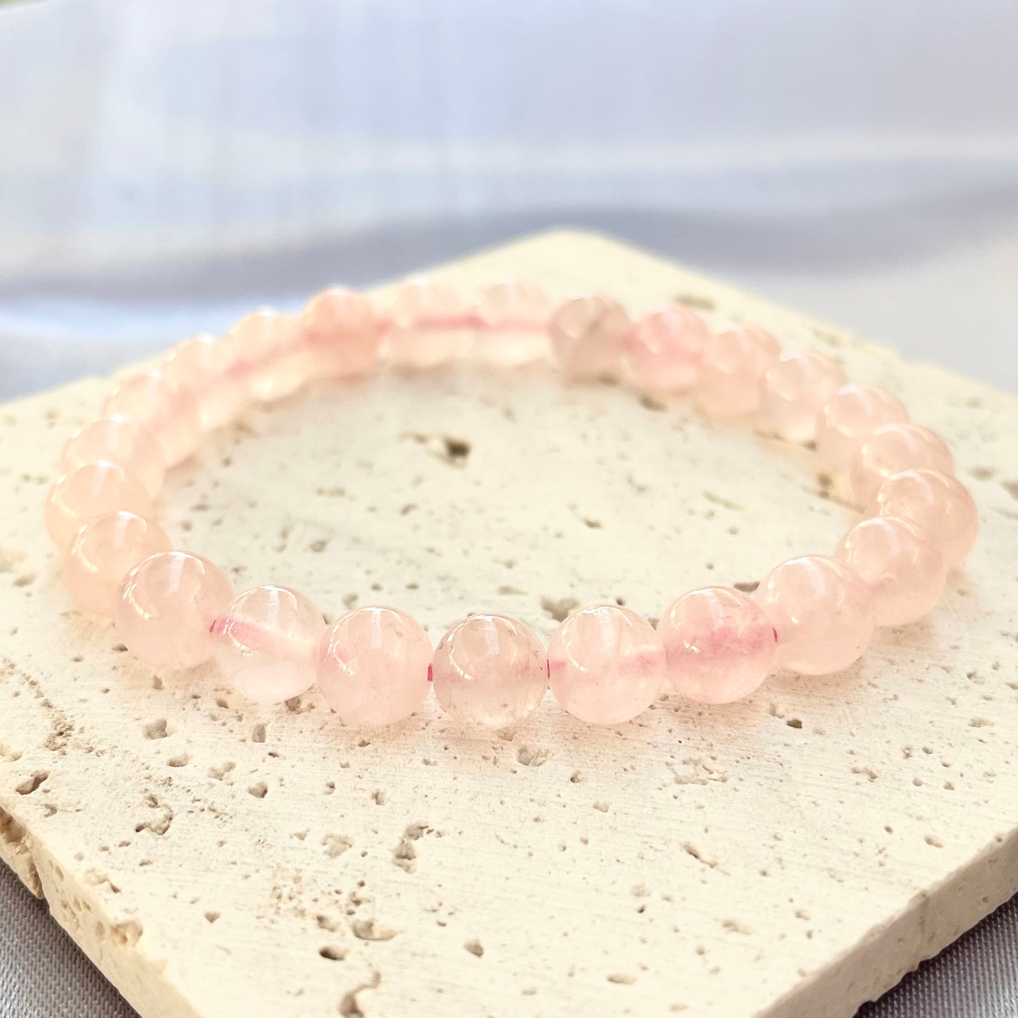 Rose Quartz 8 mm Stretch Bracelet