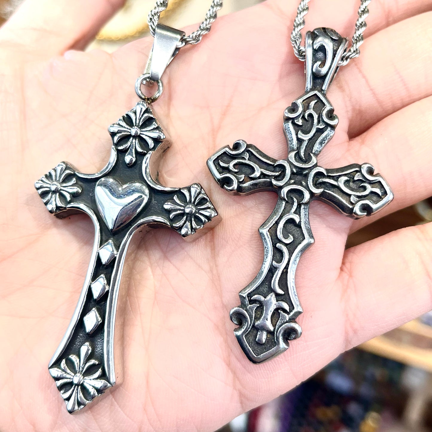 Big Cross Pendant Necklace