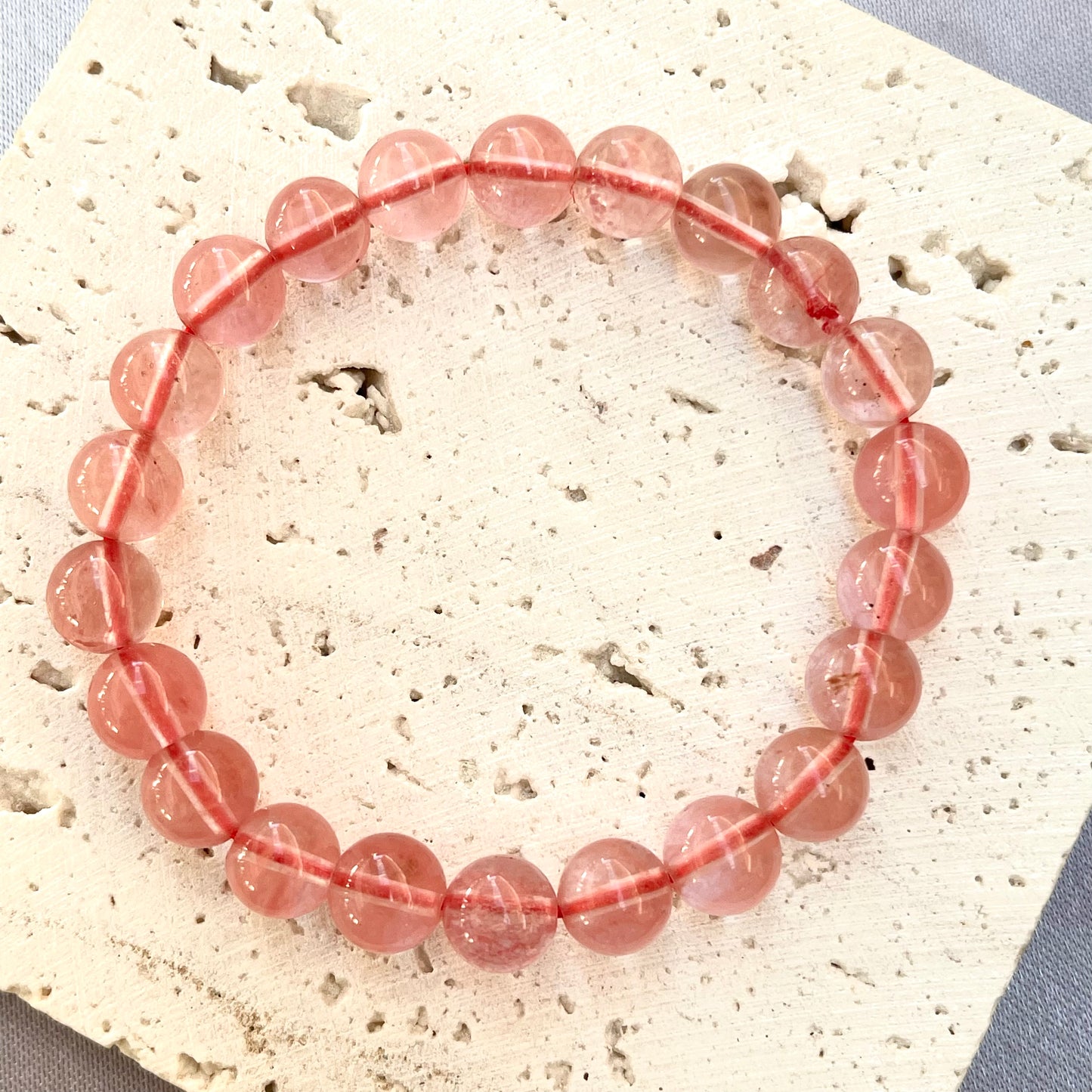 Cherry Quartz 8 mm Stretch Bracelet