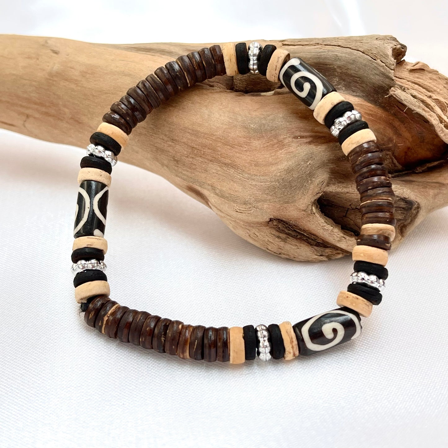 Wooden Bead Stretch Bracelet