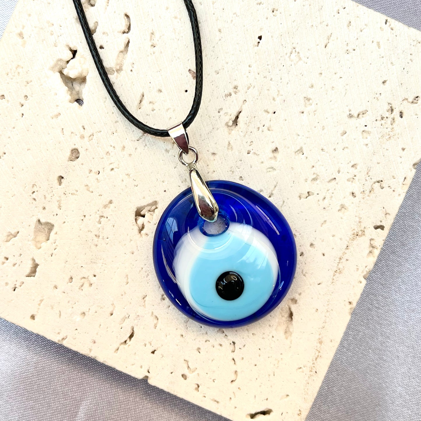 Evil Eye Glass Pendant Necklace