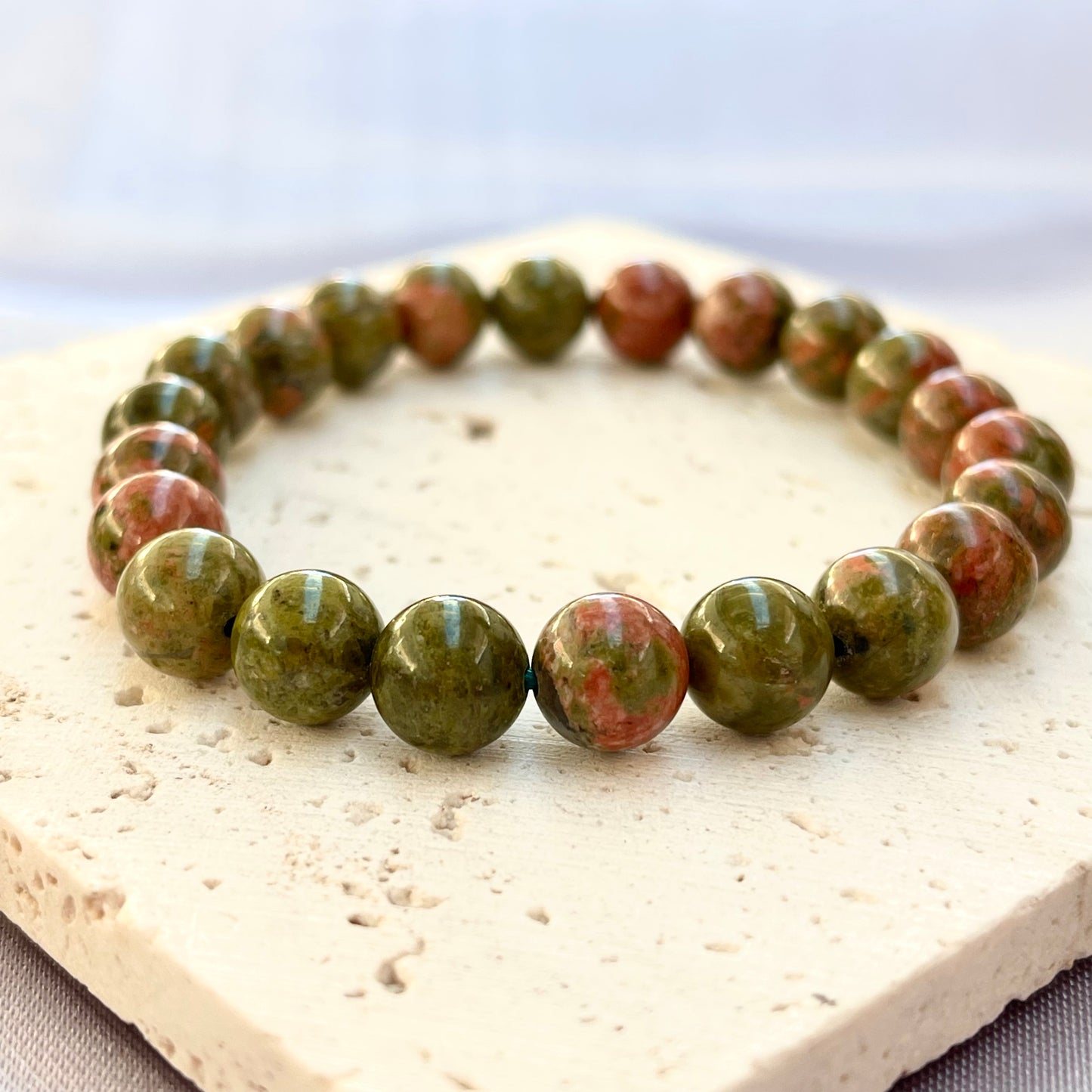 Unakite 8 mm Stretch Bracelet