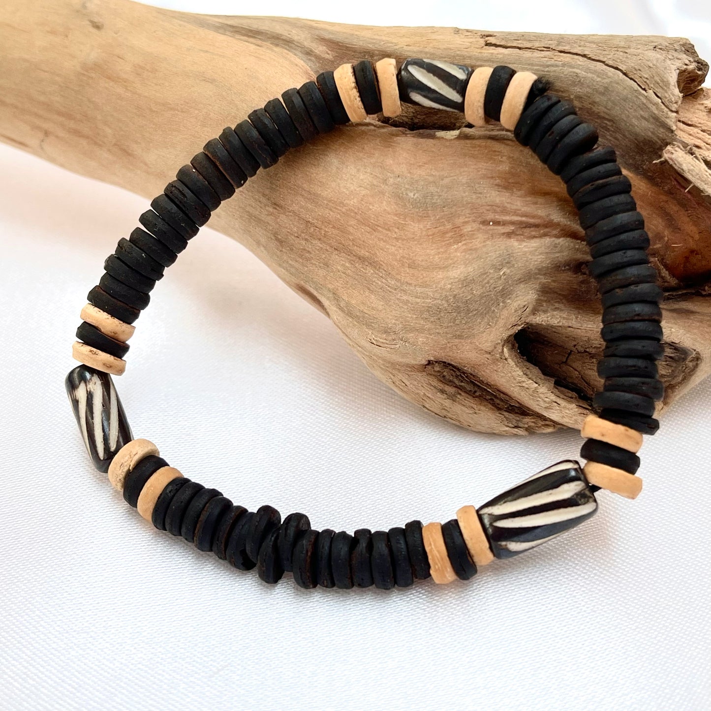 Wooden Bead Stretch Bracelet