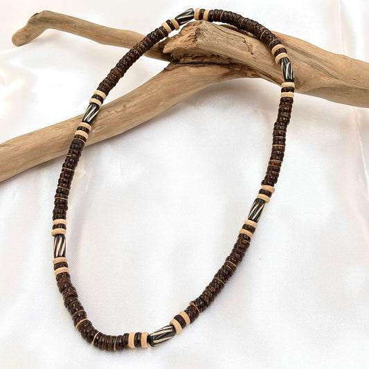 Wooden Bead Stretch Necklace