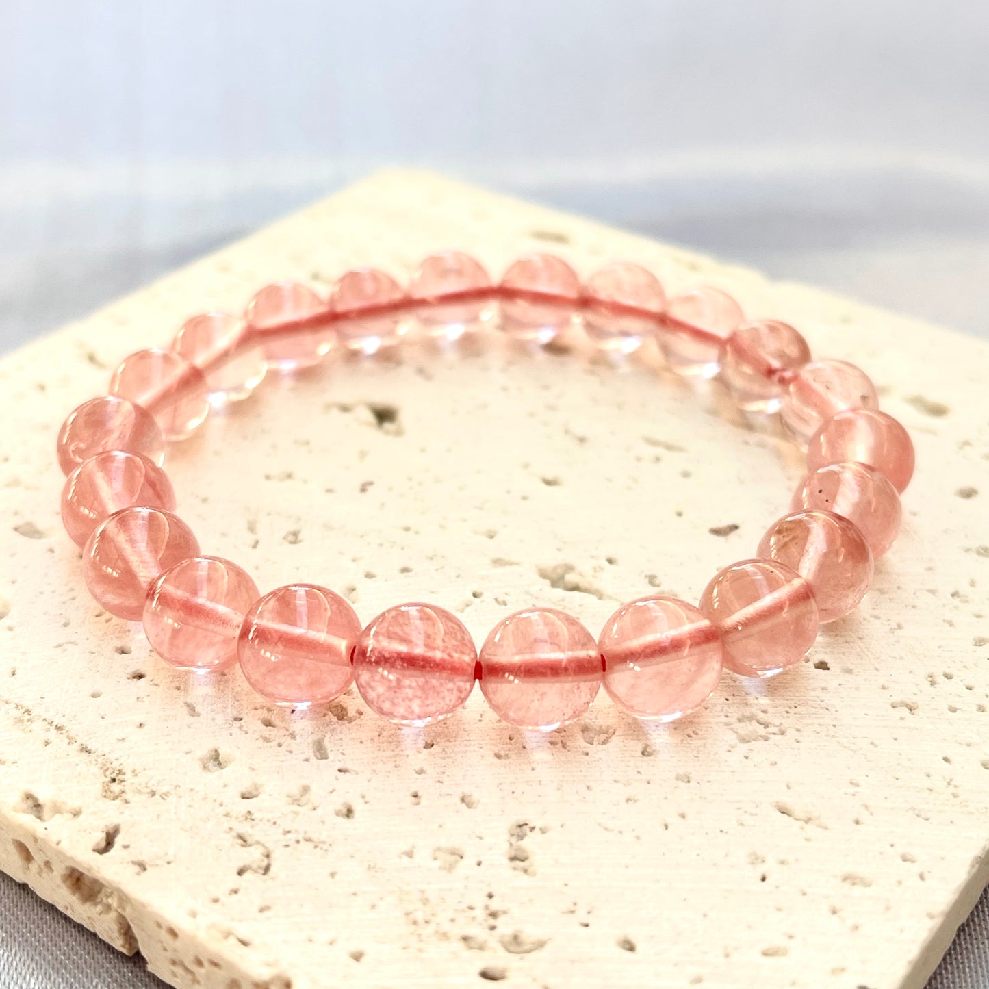 Cherry Quartz 8 mm Stretch Bracelet