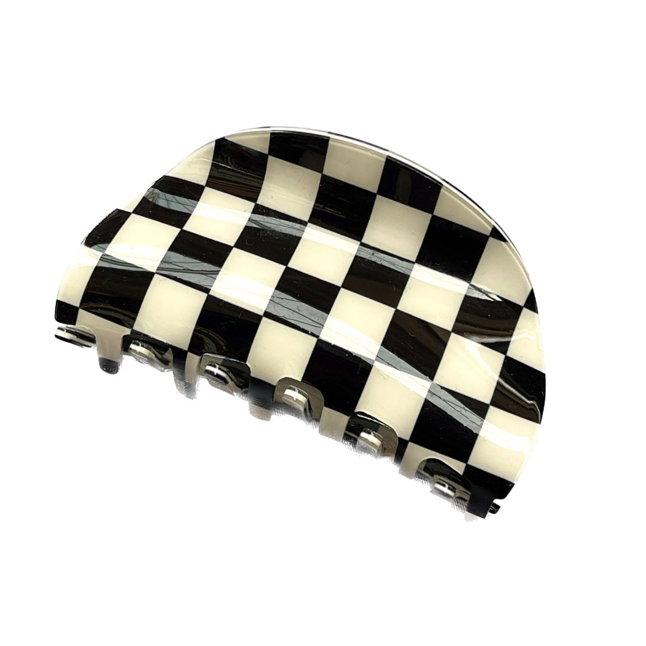 Checker Hair Claw Clip