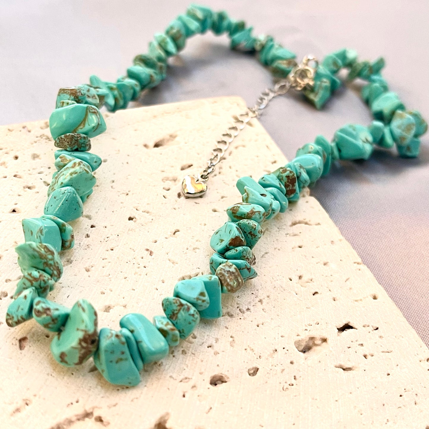 Turquoise Crystal Stone Choker Necklace