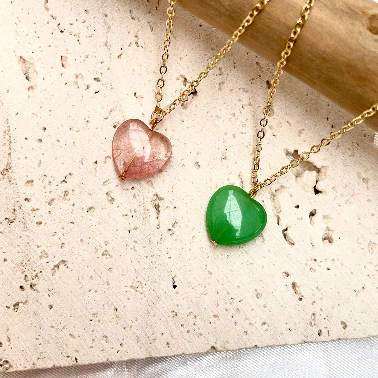 Crystal Stone Heart Necklace